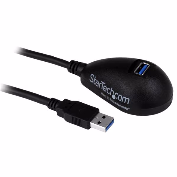 StarTech 1,5 m zwarte Desktop SuperSpeed USB 3.0 verlengkabel - A naar A M/F