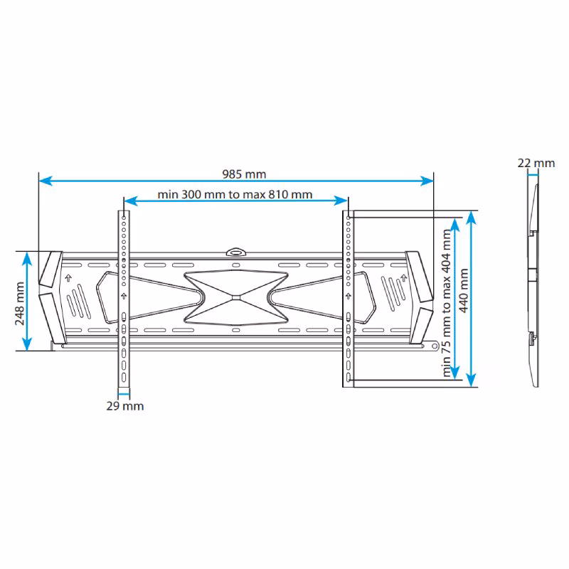 StarTech TV muurbeugel voor 37-75 inch schermen - Vast - Low profile - Zwart - Afbeelding 3