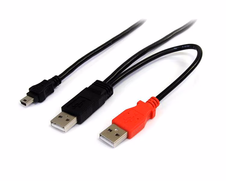 StarTech 1,8 m USB Y-kabel voor externe harde schijf - USB A naar mini B
