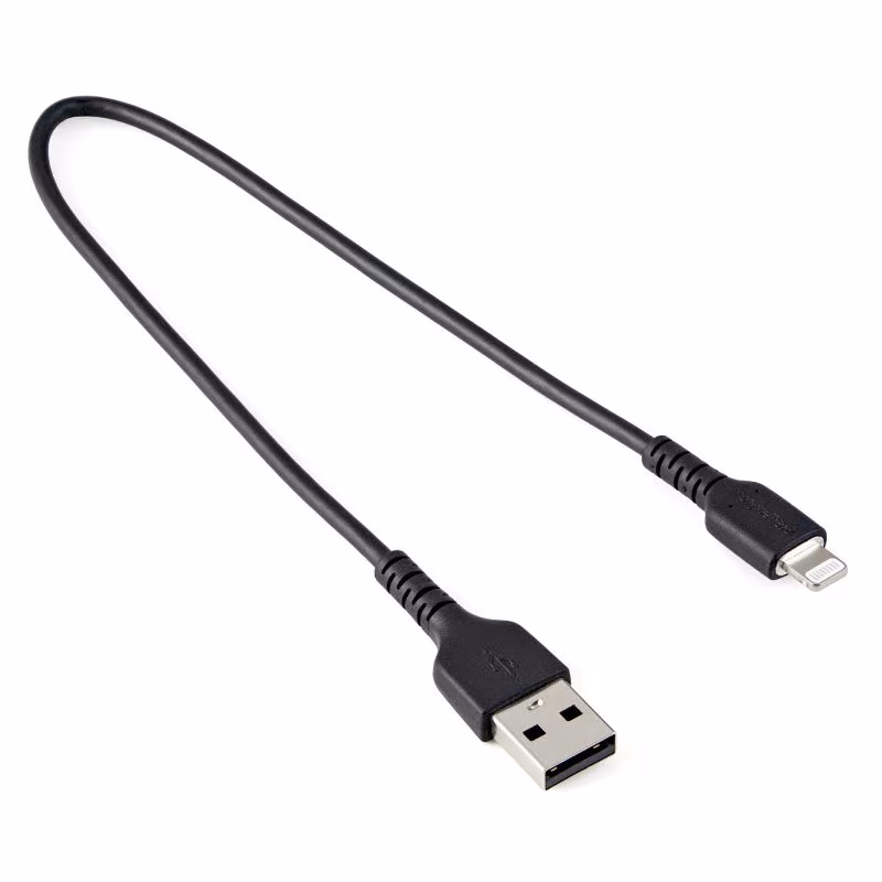 StarTech USB-A naar Lightning Kabel voor Apple - 0,3 meter - Zwart - Afbeelding 2