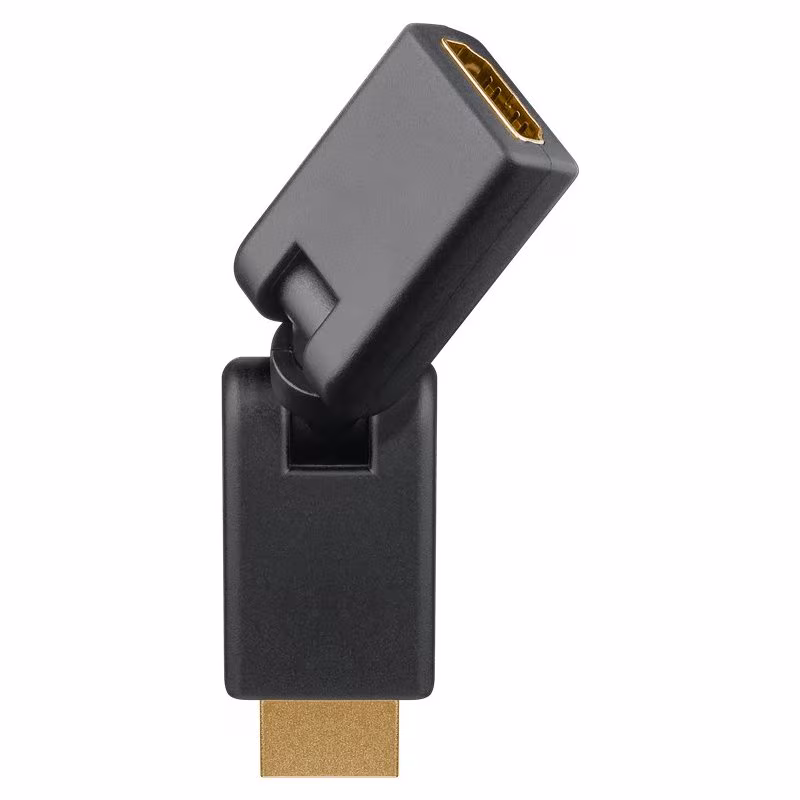 HDMI 2.0 Adapter - 180 graden draaibaar - 4K 60Hz - Zwart - Afbeelding 3