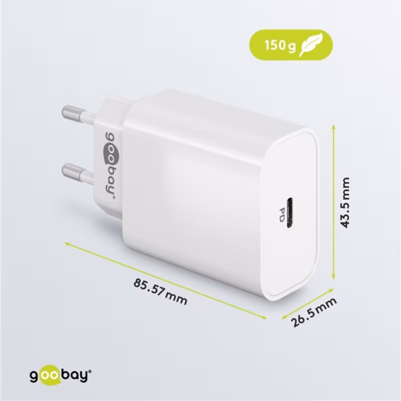 USB Oplader - 45W - USB-C - PD - Wit - Afbeelding 4