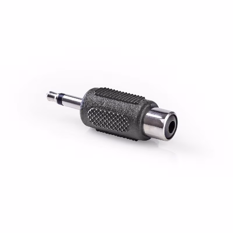 Tulp (v) - 3,5mm Mono Jack (m) Adapter - Zwart