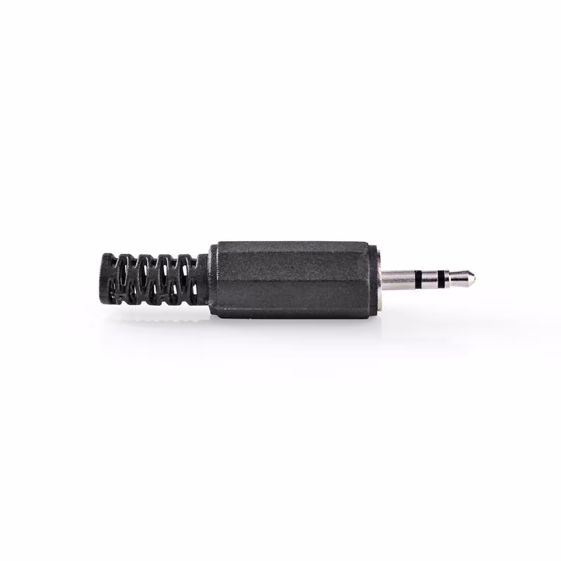 Soldeerbare 2,5mm Stereo Jack Connector (m) - Met Grommet - Zwart - Afbeelding 2