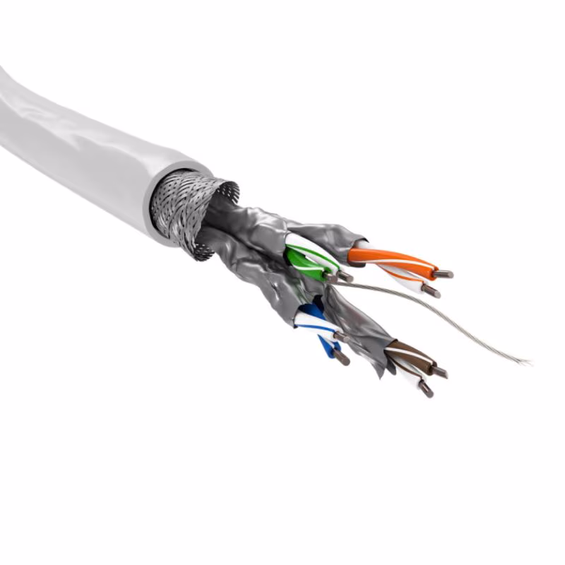 S/FTP CAT6 Gigabit Netwerkkabel - CCA - 23AWG - Stug - 305 meter - Wit