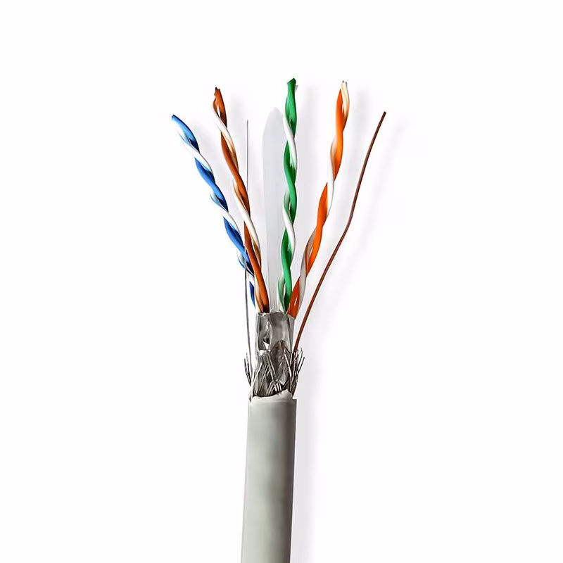 S/FTP CAT6 Gigabit Netwerkkabel - CCA - 24AWG - Stug - 305 meter - Afroldoos - Grijs