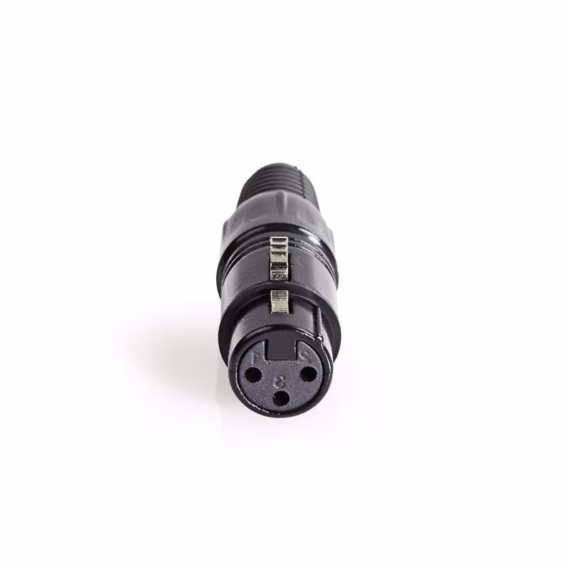 Soldeerbare XLR 3-pin Connector (v) - Metaal - Zwart - Afbeelding 2