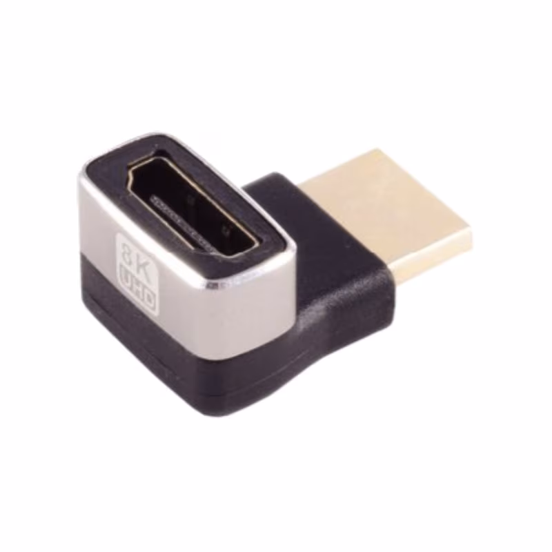 HDMI 2.1 Adapter - Haaks naar boven - Premium - 8K 60Hz - Zwart - Afbeelding 2