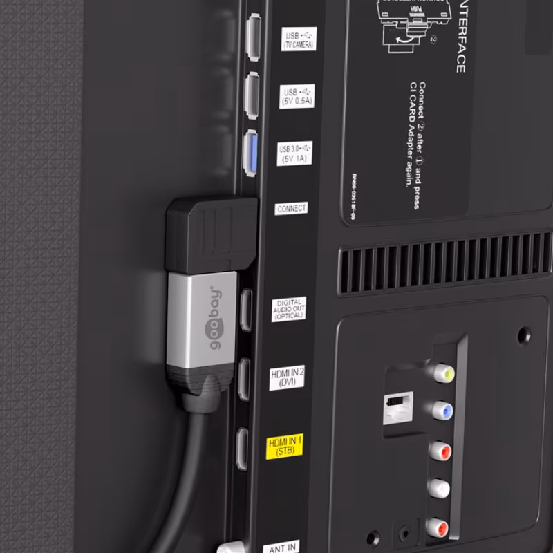 HDMI 2.1 Adapter - Haaks naar rechts - 8K 60Hz - Zwart - Afbeelding 3