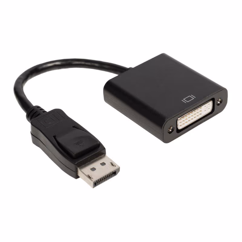 DisplayPort naar DVI-I Adapter - Full HD - 0,2 meter - Zwart