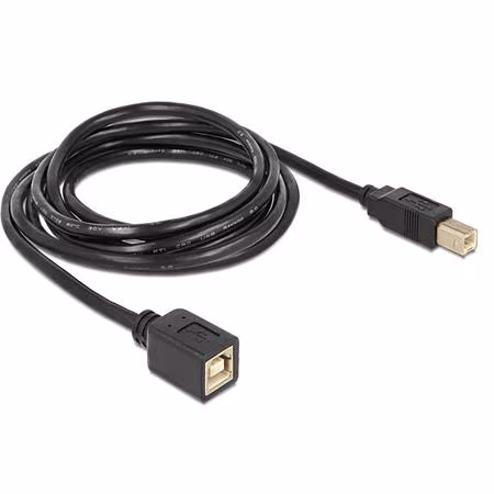 USB B Printer verlengkabel 5m Zwart - Afbeelding 2