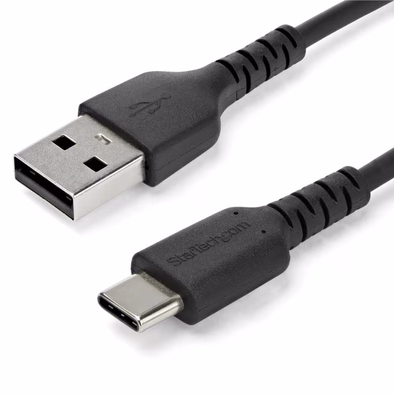 StarTech USB-A naar USB-C kabel - USB 2.0 - TB3 compatible - 1 meter - Zwart