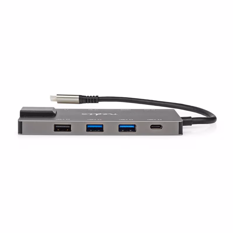 USB-C Multiport Adapter - USB 3.2 Gen 1 - 3x USB-A - 3,5mm - HDMI - RJ45 - 0,2 meter - Antraciet - Afbeelding 3
