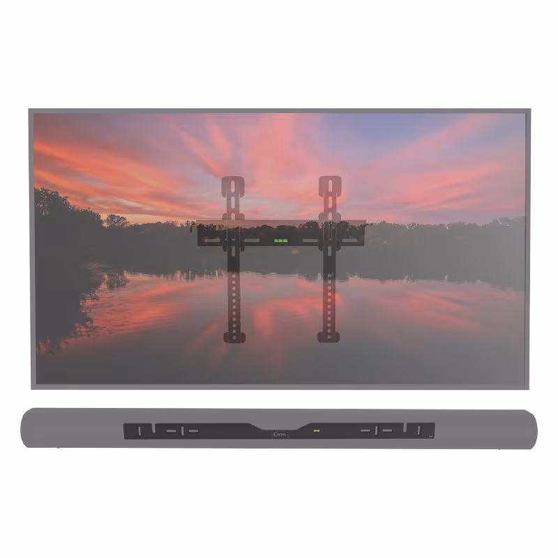 Cavus TV muurbeugel voor 37-70 inch - Vast - Met muurbeugel voor Zwarte Sonos Arc - Tot 55kg - Zwart - Afbeelding 2