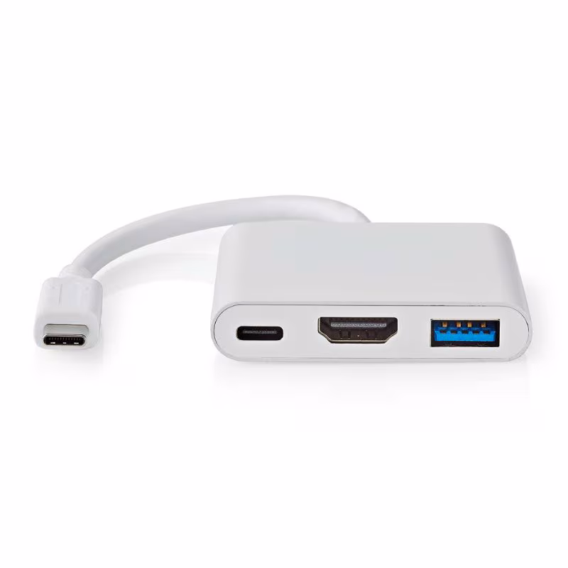 USB C 3.1 naar USB, HDMI en USB C adapter 0,1m Wit - Afbeelding 2
