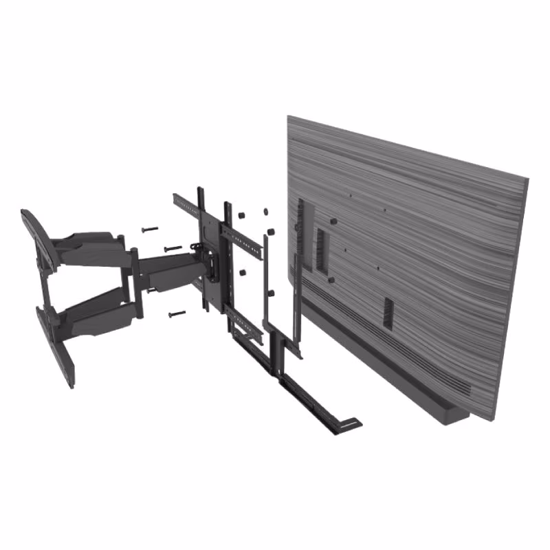 Cavus TV muurbeugel voor 37-70 inch - Full motion - Met universele Soundbar beugel - Premium - Zwart - Afbeelding 4