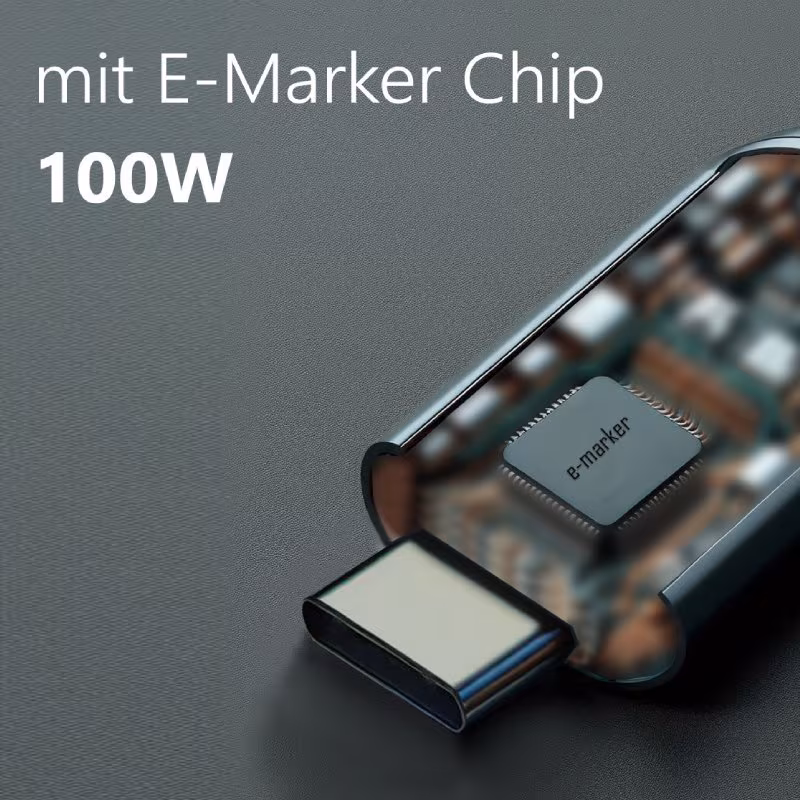 Magnetische USB-C Kabel - USB 2.0 - 100W PD - Nylon sleeve - 1,5 meter - Zwart - Afbeelding 4