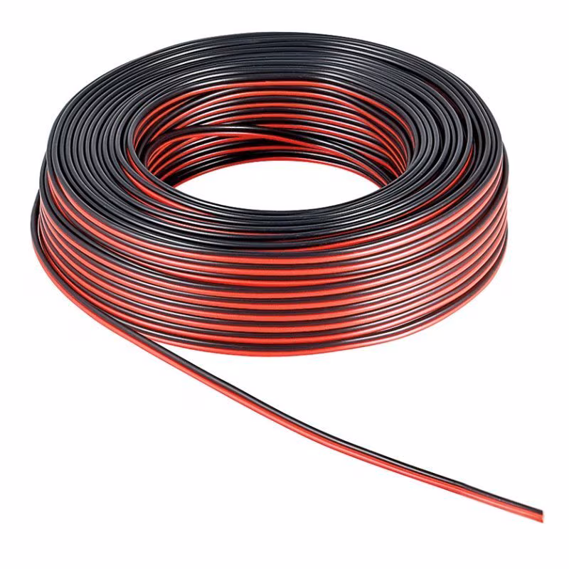 Luidsprekerkabel OFC 2 x 1,5mm2 - Zwart/Rood - 50 meter