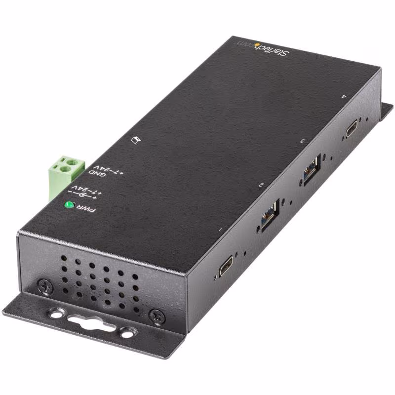 StarTech 4-poorts USB-A of C Hub 10Gbps - 3 x USB-A, 1xUSB-C - Overspanningsbeveiliging - Zwart - Afbeelding 2