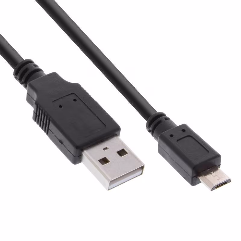 USB-A naar Micro USB-B Kabel - USB 2.0 - 1,5 meter - Zwart