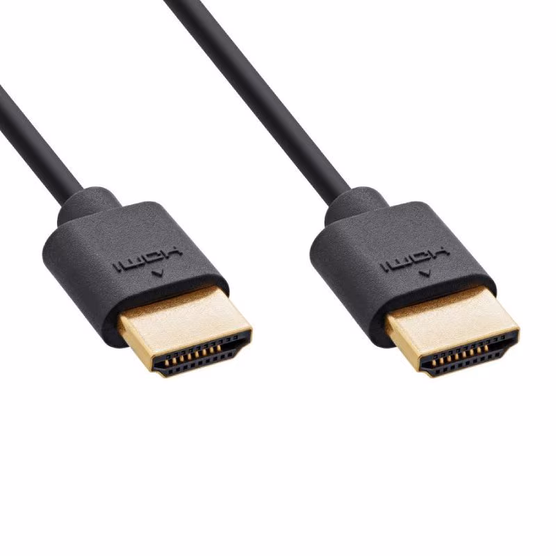Slimline HDMI 2.1 Kabel - 8K 60Hz - 0,3 meter - Zwart