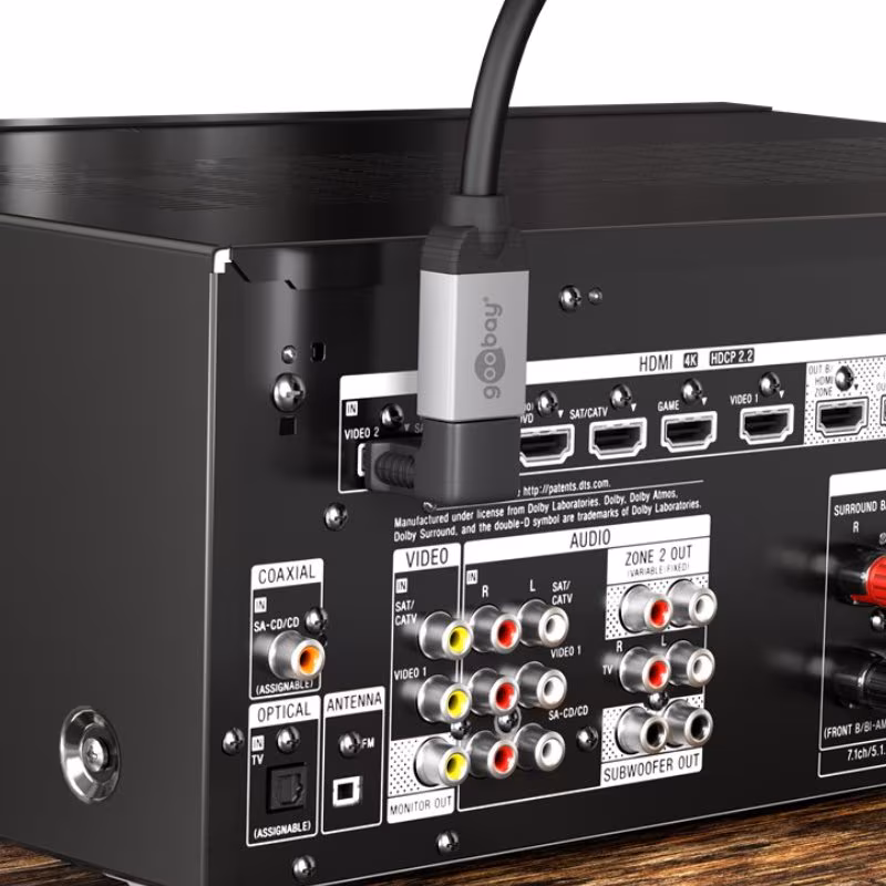 HDMI 2.1 Adapter - Haaks naar boven - 8K 60Hz - Zwart - Afbeelding 3