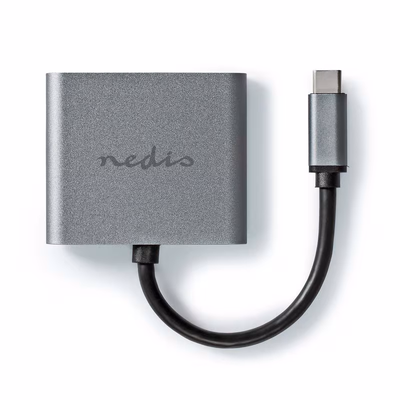 USB-C naar HDMI Splitter - 2-poorts - 4K 30Hz - 0,1 meter - Zwart - Afbeelding 2