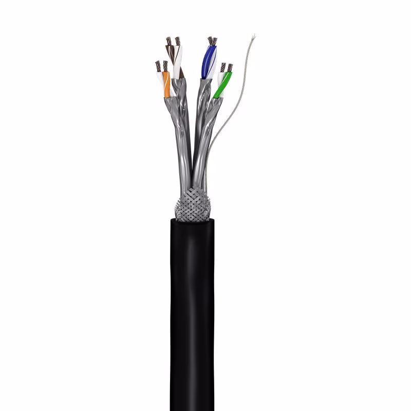 S/FTP CAT6 Gigabit Netwerkkabel - CCA - 26AWG - Stug - Outdoor - 100 meter - Zwart - Afbeelding 2