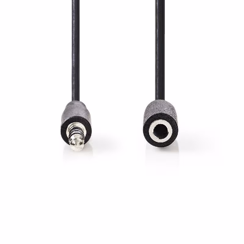 3,5mm Stereo Jack Verlengkabel - 2 meter - Zwart - Afbeelding 2