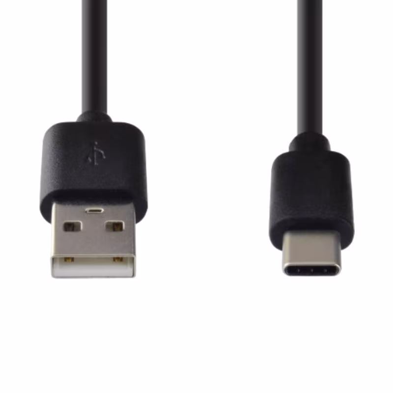 USB-A naar USB-C Kabel - USB 2.0 - Basic - 2 meter - Zwart - Afbeelding 2