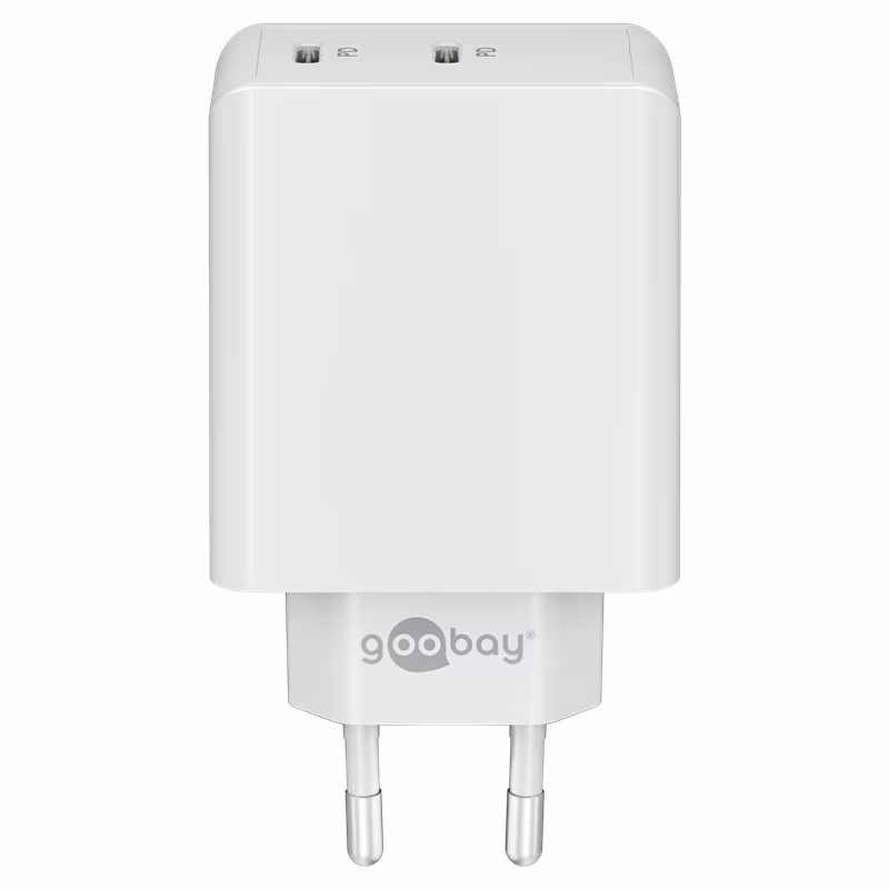 USB Oplader - 35W - 2x USB-C - PD - Wit - Afbeelding 2