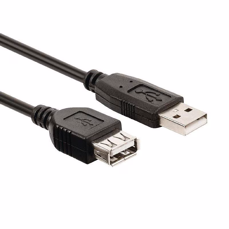 USB-A 2.0 Verlengkabel - 0,2 meter - Zwart