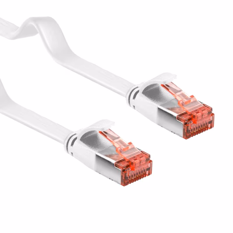 FTP CAT6 Gigabit Netwerkkabel - plat - CU - 0,25 meter - Wit