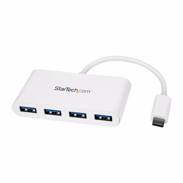 StarTech USB-C Hub - 4-poorts USB 3.0 - USB-C naar 4x USB-A - bus gevoed - wit
