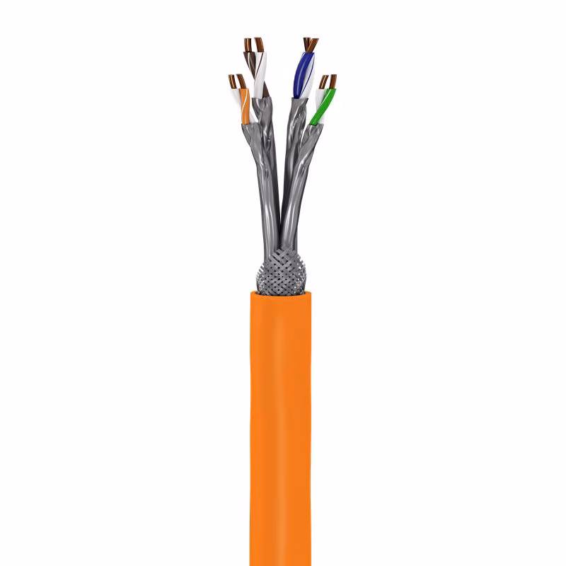 S/FTP CAT7A 10 Gigabit Netwerkkabel - CU - 23AWG - LSZH - Stug - 100 meter - Oranje - Afbeelding 2