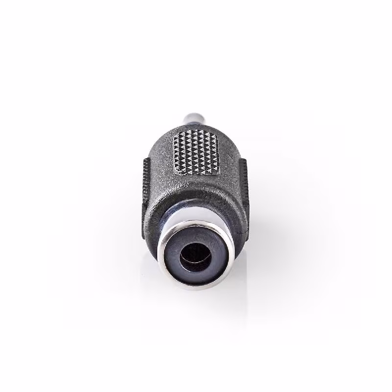 Tulp (v) - 3,5mm Mono Jack (m) Adapter - Zwart - Afbeelding 2