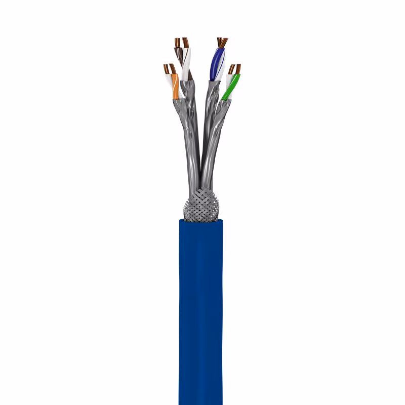S/FTP CAT7A+ 10 Gigabit Netwerkkabel - CU - 22AWG - LSZH - Stug - 250 meter - Blauw - Afbeelding 2