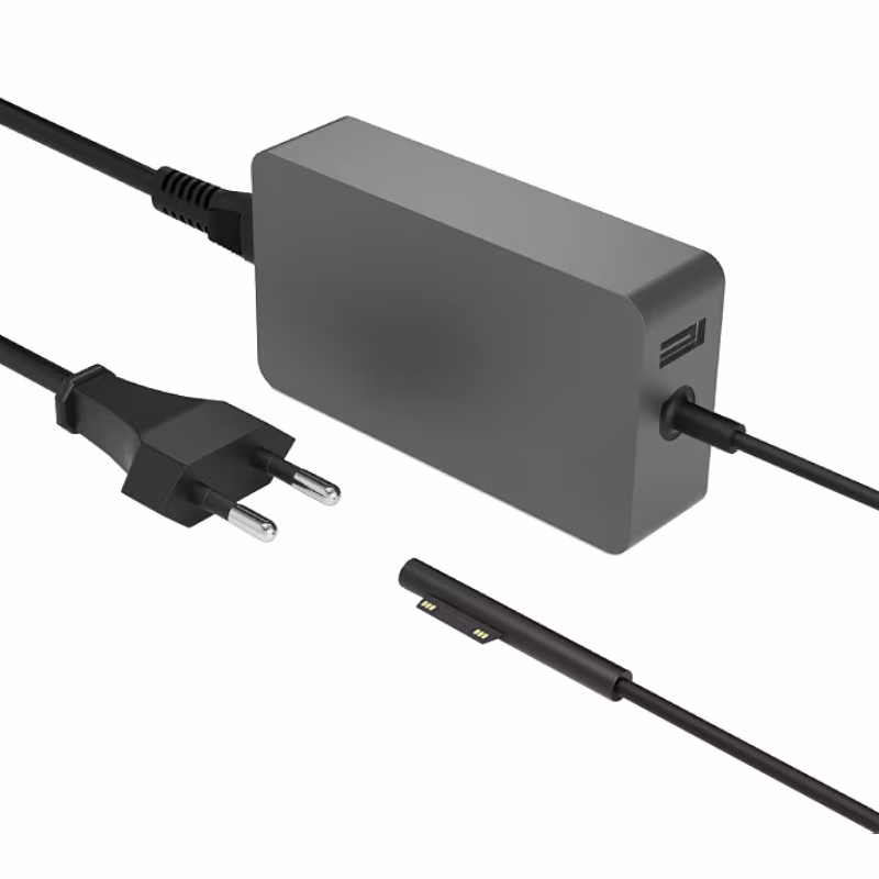 Oplader voor Microsoft Surface Pro - Voor Surface Pro 7 en Surface Pro X - Zwart