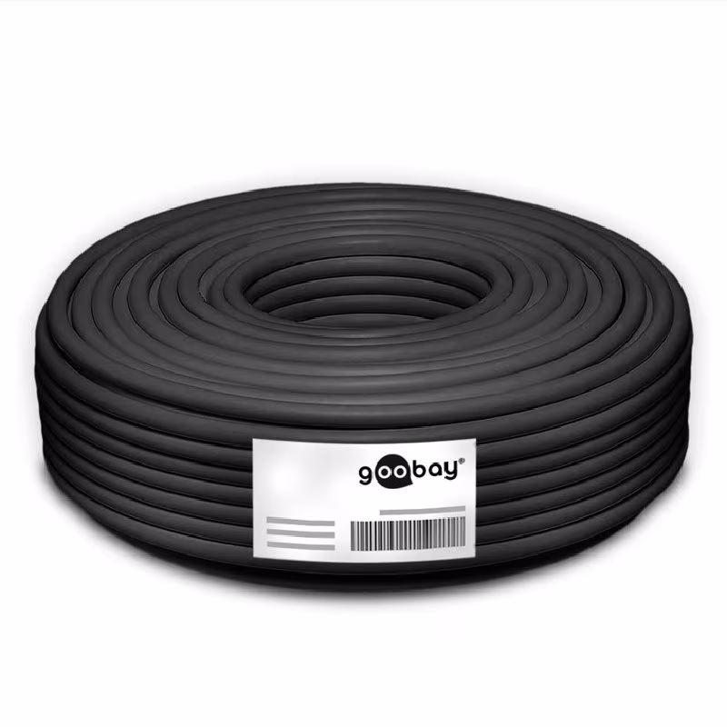 S/FTP CAT6 Gigabit Netwerkkabel - CU - 23AWG - LSZH - Stug - Outdoor - 100 meter - Zwart