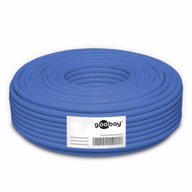 UTP CAT6a 10 Gigabit Netwerkkabel - CU - 23AWG - Stug - LSZH - 50 meter - Blauw - Afbeelding 2