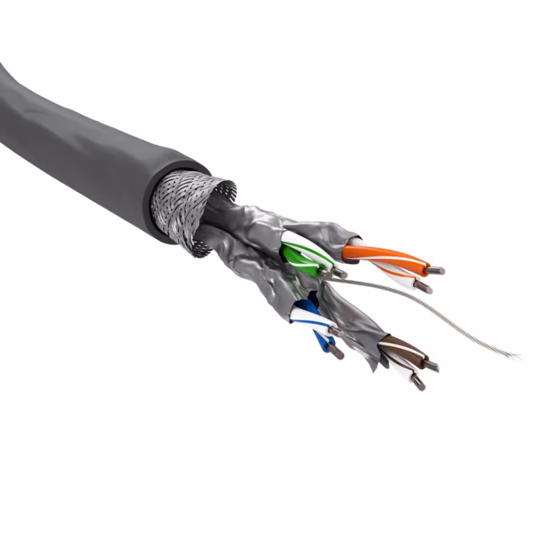 S/FTP CAT6 Gigabit Netwerkkabel - CCA - 23AWG - LSZH - Stug - 100 meter - Grijs