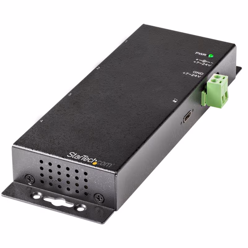 StarTech 4-poorts USB-A of C Hub 10Gbps - 3 x USB-A, 1xUSB-C - Overspanningsbeveiliging - Zwart