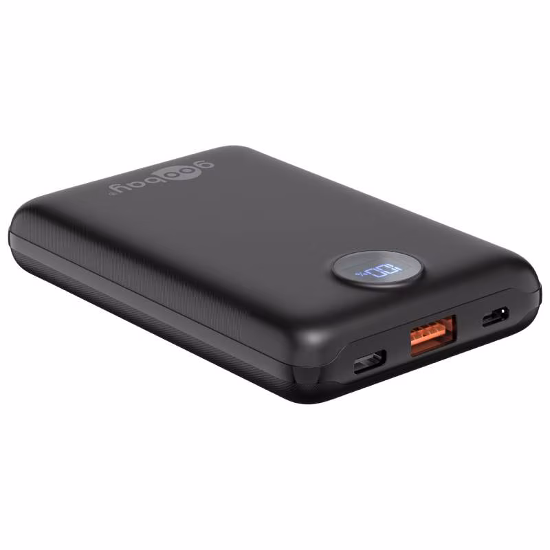 Power Bank - 10.000mAh - 22,5W Fast Charge - USB-A en 2x USB-C - Compact - Zwart - Afbeelding 3