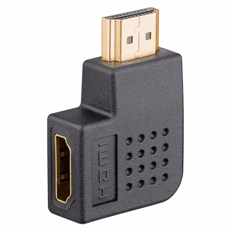 HDMI 2.1 Adapter - Haaks naar rechts - 8K 60Hz - Zwart - Afbeelding 2
