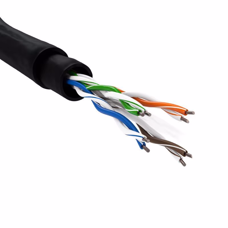 UTP CAT6 Gigabit Netwerkkabel Set - CCA - 24AWG - Stug - Outdoor - 100 meter - Zwart - Afbeelding 2