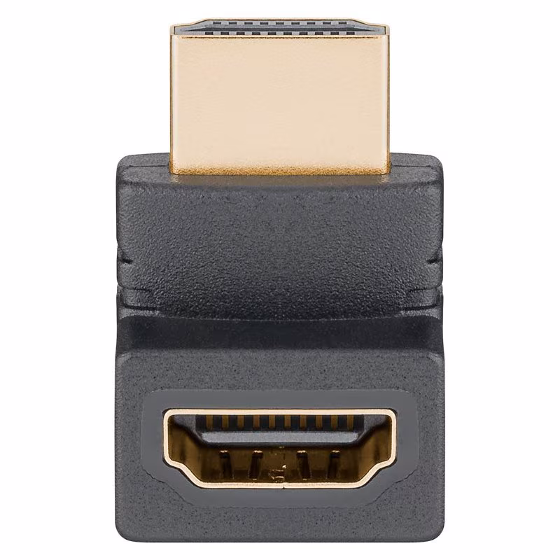 HDMI 2.1 Adapter - Haaks naar boven - 8K 60Hz - Zwart - Afbeelding 2
