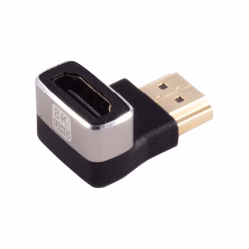 HDMI 2.1 Adapter - Haaks naar onder - Premium - 8K 60Hz - Zwart - Afbeelding 2