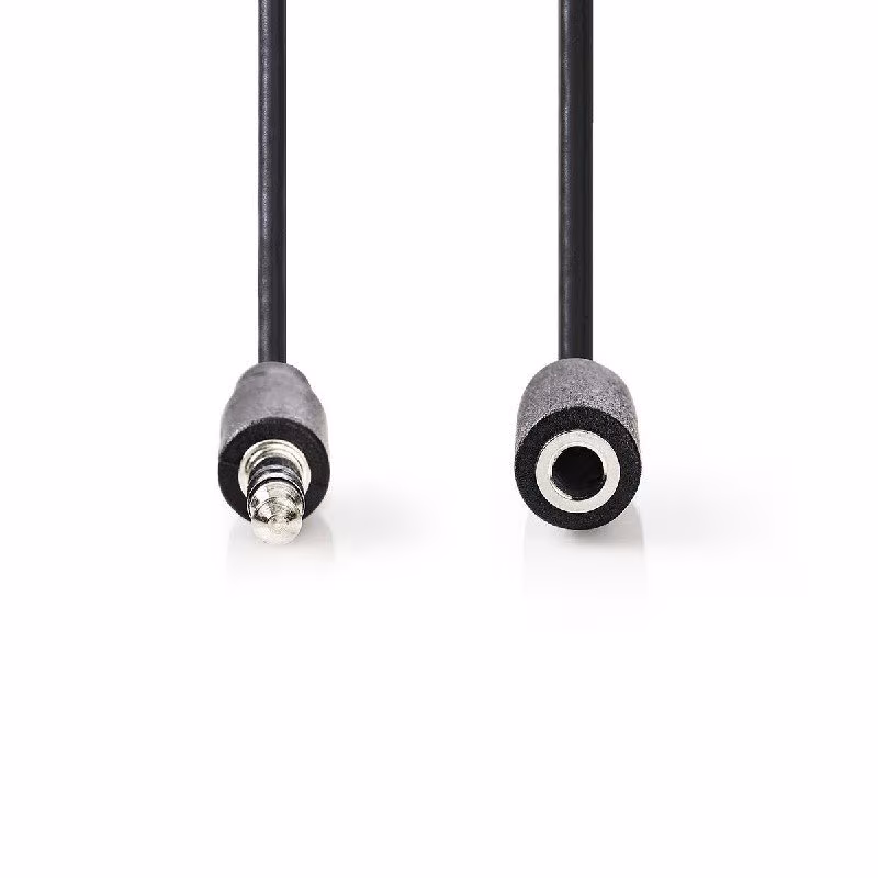 3,5mm Stereo Jack Verlengkabel - 5 meter - Zwart - Afbeelding 2
