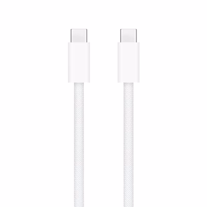 Originele Apple USB-C Kabel - 240W - MU2G3ZM/A - Nylon sleeve - 2 meter - Wit - Afbeelding 3
