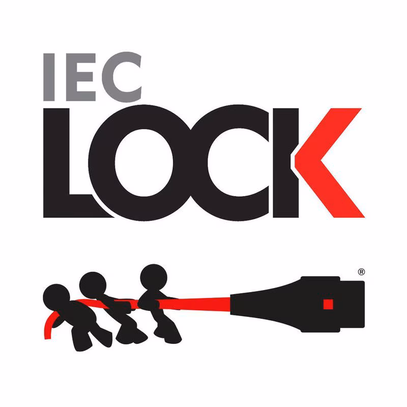 C13 IEC Lock - C14 Verlengkabel - 3 x 1mm2 - 1,5 meter - Zwart - Afbeelding 3